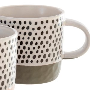 Polka Dot Mugs | Set of 4