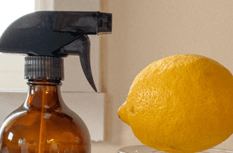 lemon next to spray bottle